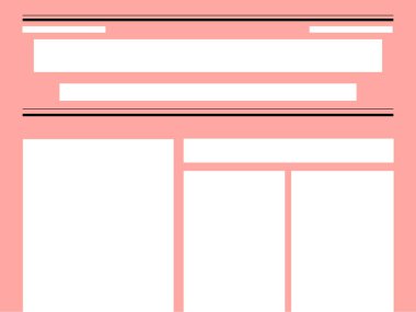 Design a website wireframe homepage layout design. clipart