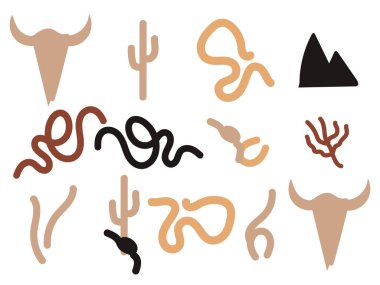 Soyut el yapımı düz vektör çizimi 