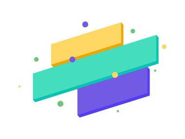 Soyut renkli satış bildirim pankartı şekli düz tasarım 