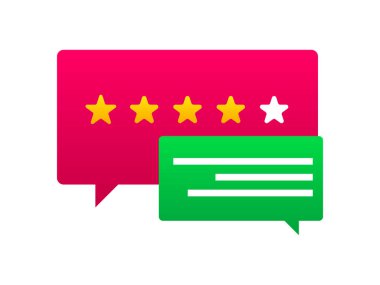 Yorumlar kabarcık vektör illüstrasyonunu sohbet 