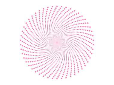 Soyut kare nokta pikseli simetrik renkli vektör çizimi