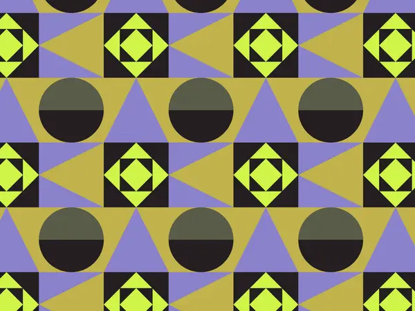 Geometrik üçgen desenli soyut mor renk çemberi.