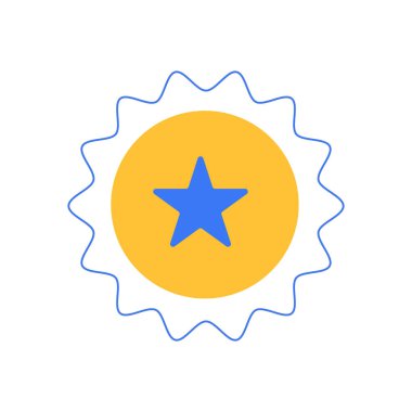 soyut zigzag yıldız düz simge tasarımı