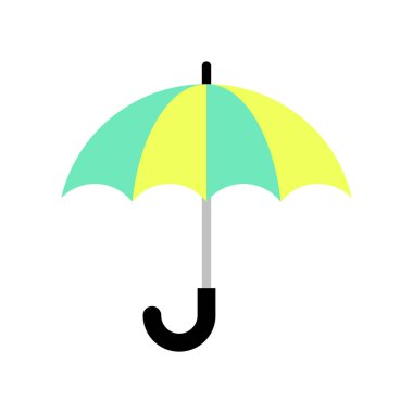 Yeşil ve sarı şemsiye tasarımının soyut tasarımı