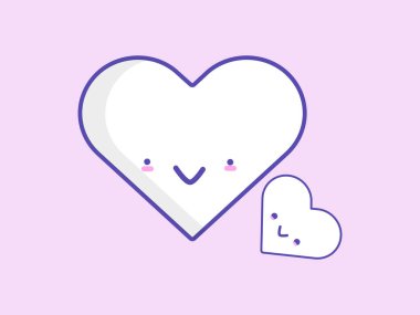 Beyaz arkaplanda pembe kalp