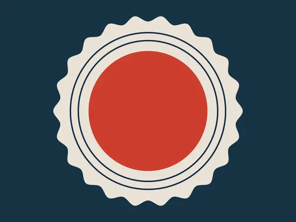 Dekoratif soyut mühür vektör illüstrasyon etiketi