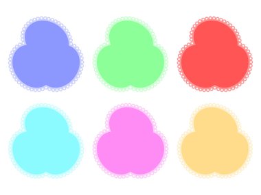 Üç renk üst üste binen dantelli çerçeve düz şekilli fotoğraf çerçevesi seti