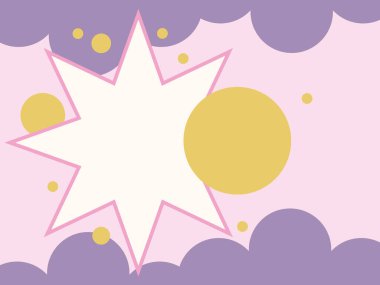 Soyut geometrik beyaz yıldız düz arkaplan tasarımı