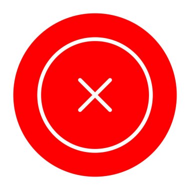 El çizimi minimal biçim çizgisi çemberi simge düz tasarımını iptal et