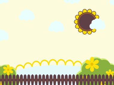 Soyut yaz manzarası. Açık hava bahçesi.