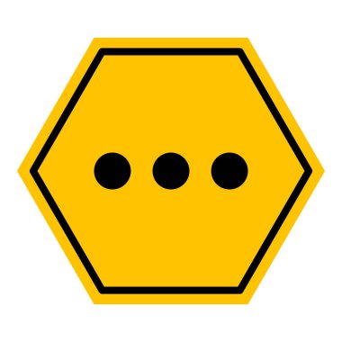 Soyut sarı ve siyah altıgen daire düz simge tasarımı yükleme