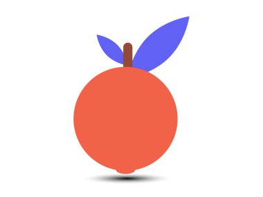 Lezzetli turuncu meyve düz vektör tasarımı