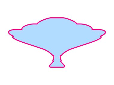 Mavi ve kırmızı Strok en az çizgi roman şekilli damlacık şekli illüstrasyonu 