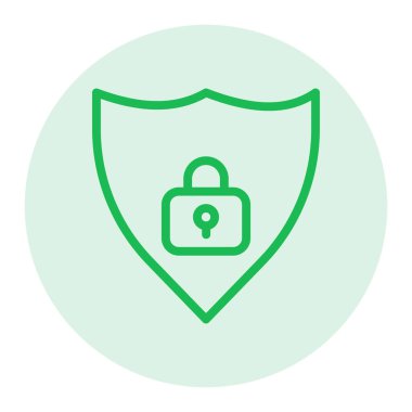 soyut yeşil renk antivirüs kol kalkanı düz simge tasarımı