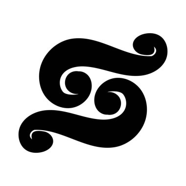 Silüet vintage düz tasarımın soyut tasarımı