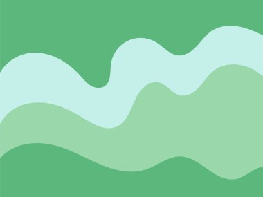 Soyut tasarım yeşil dalga biçimi minimum vektör arkaplanı