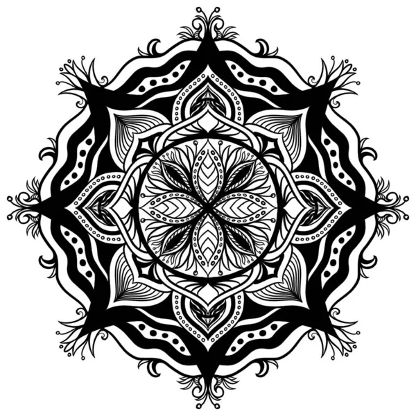 Tasarım için soyut mandala deseni, Henna, Mehndi, dövme, duvar kağıdı, arkaplan, boyama kitabı, stres önleyici, renkli çocuklar için, yetişkin, dekoratif, etnik doğu tarzı süslemeler için el çizimi deseni.