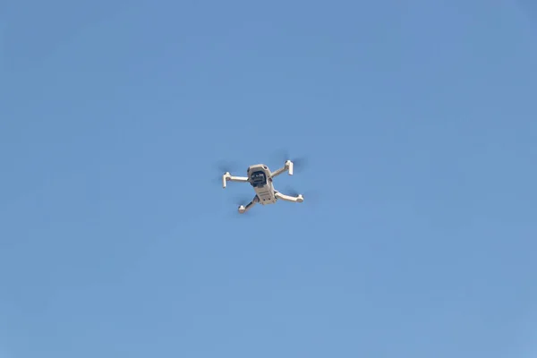 Drone Fotografia Błękitnym Niebie Rano — Zdjęcie stockowe