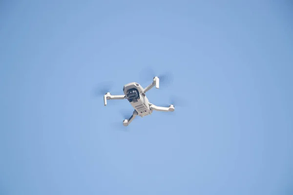 Photographie Drone Sur Ciel Bleu Matin — Photo