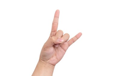 Beyaz zemin üzerine el göl kenarında