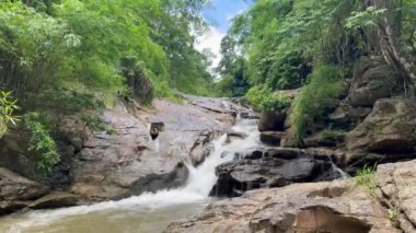 Beautiful waterfall in the forest, Thailand travels, nature, tree in the forest, Mae Sa Waterfall Doi Suthep-Doi Pui National Park