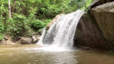 Beautiful waterfall in the forest, Thailand travels, nature, tree in the forest, Mae Sa Waterfall Doi Suthep-Doi Pui National Park
