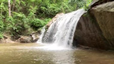 Beautiful waterfall in the forest, Thailand travels, nature, tree in the forest, Mae Sa Waterfall Doi Suthep-Doi Pui National Park