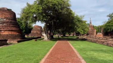 Tayland topraklarındaki Ayutthaya tarihi parkı, görüntüler, seyahat, doğa