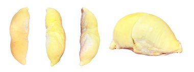 Durian izolasyonu beyaz arka planda, durian taze, set