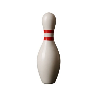 Beyaz arka plan üzerinde izole bowling pin