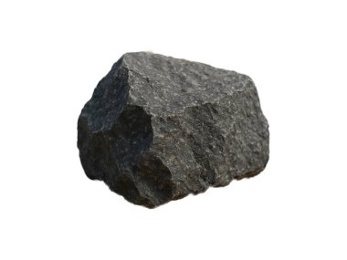 Beyaz arkaplanda izole taş