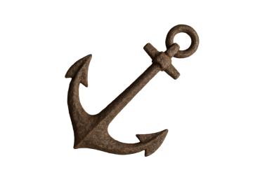 old vintage ship anchor isolated on, High-quality nautical object perfect for marine themes, naval design, sea-related branding, Rusty and aged metal texture gives it an authentic maritime look