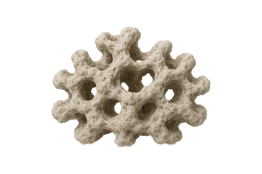 Mercan taşı beyaza izole edilmiş.