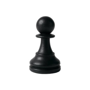 Satranç taşları beyaz piyon üzerinde izole