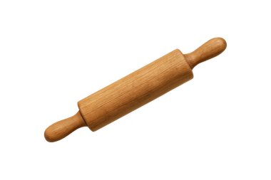 ahşap üzerine beyaz izole oklava