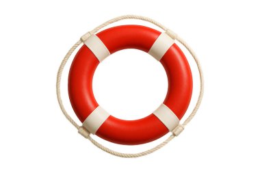 hayat üzerine beyaz izole şamandıra