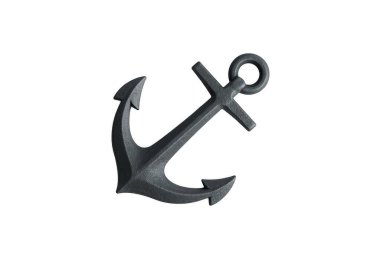 old vintage ship anchor isolated on, High-quality nautical object perfect for marine themes, naval design, sea-related branding, Rusty and aged metal texture gives it an authentic maritime look