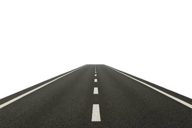 beyaz zemin üzerinde yol