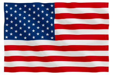 american flag, usa, United States of America, on the wind, flowing, American flag flying proudly on Independence Day. Symbol of freedom, democracy, and national pride