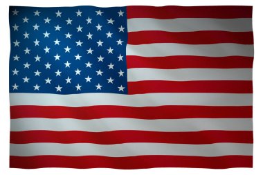 american flag, usa, United States of America, on the wind, flowing, American flag flying proudly on Independence Day. Symbol of freedom, democracy, and national pride