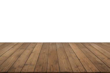 Şeffaf arka planda ahşap masa üstü, ürün sunumu için gerçekçi boş ahşap yüzey, taklit tasarım, ve yiyecek, içecek için şablon, ticaret ürünlerini sergilemek için mükemmel.