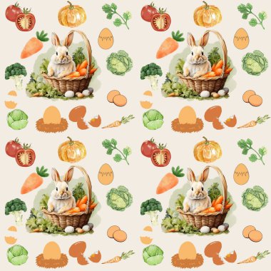 Paskalya yumurtalarının, sebzelerin kusursuz deseni..