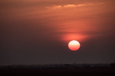 A full Sun in early morning in Little Rann of Kutch