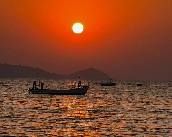 Slunce Zapadající Moře — Stock fotografie