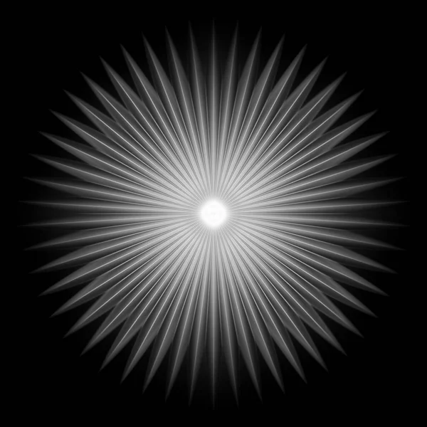 Starburst Explosion Rays Abstract Fractal Star Background Illustration White Star — Stock Photo, Image