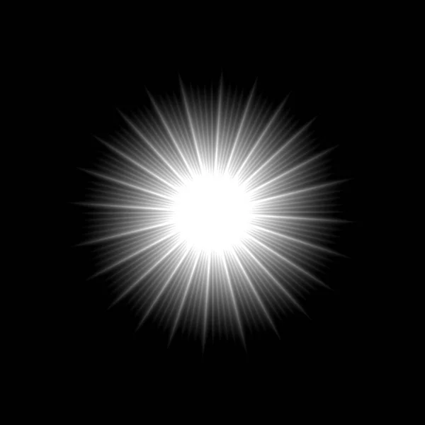 Starburst Explosion Mit Strahlen Abstrakter Fraktaler Sternhintergrund Illustration Der Weißen — Stockfoto
