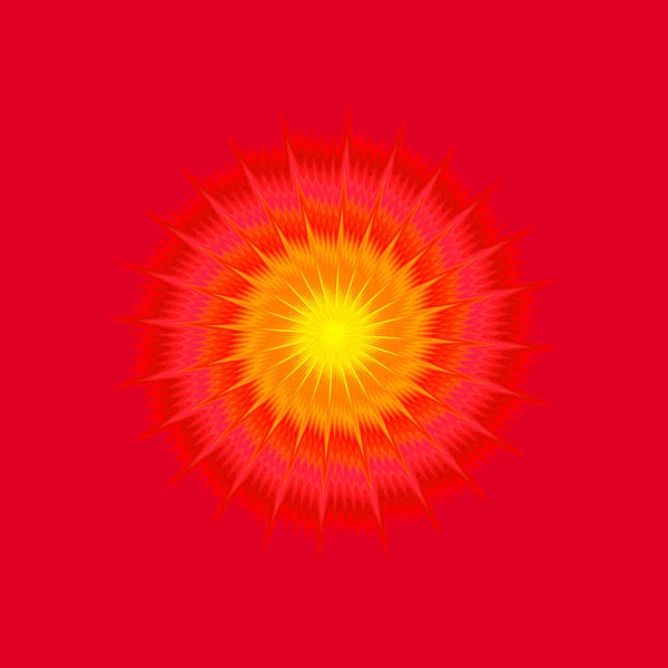 Abstract Fractal Background Illustration Fractal Star Explosion Colorful Sunburst Explosion — Stock Photo, Image