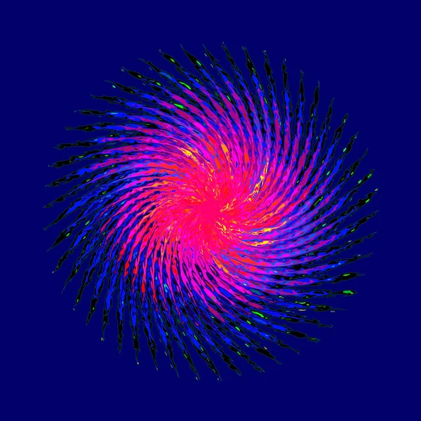 抽象画分背景 フラクタル星爆発のイラスト カラフルな日の出爆発 — ストック写真
