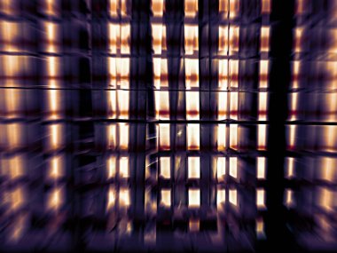 Hareket bulanık ışıkları. Neon ışıkları gece parlıyor. Renkli ışık arka plan sahnesini izler. Karanlıktaki neon ışıkları..