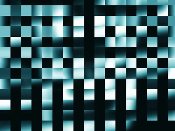 Geometric overlapping cube pattern. Colorful, reflective and retro square pattern. Mosaic squares with gradient and gloss. Modern geometric background blurred and defocused.